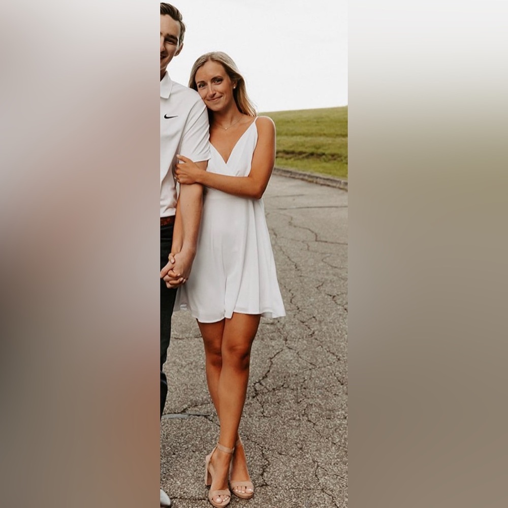 Express white flowy dress